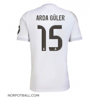 Billige Fotballdrakt Real Madrid Arda Guler #15 Replika Hjemmedrakt 2025-26 Kortermet